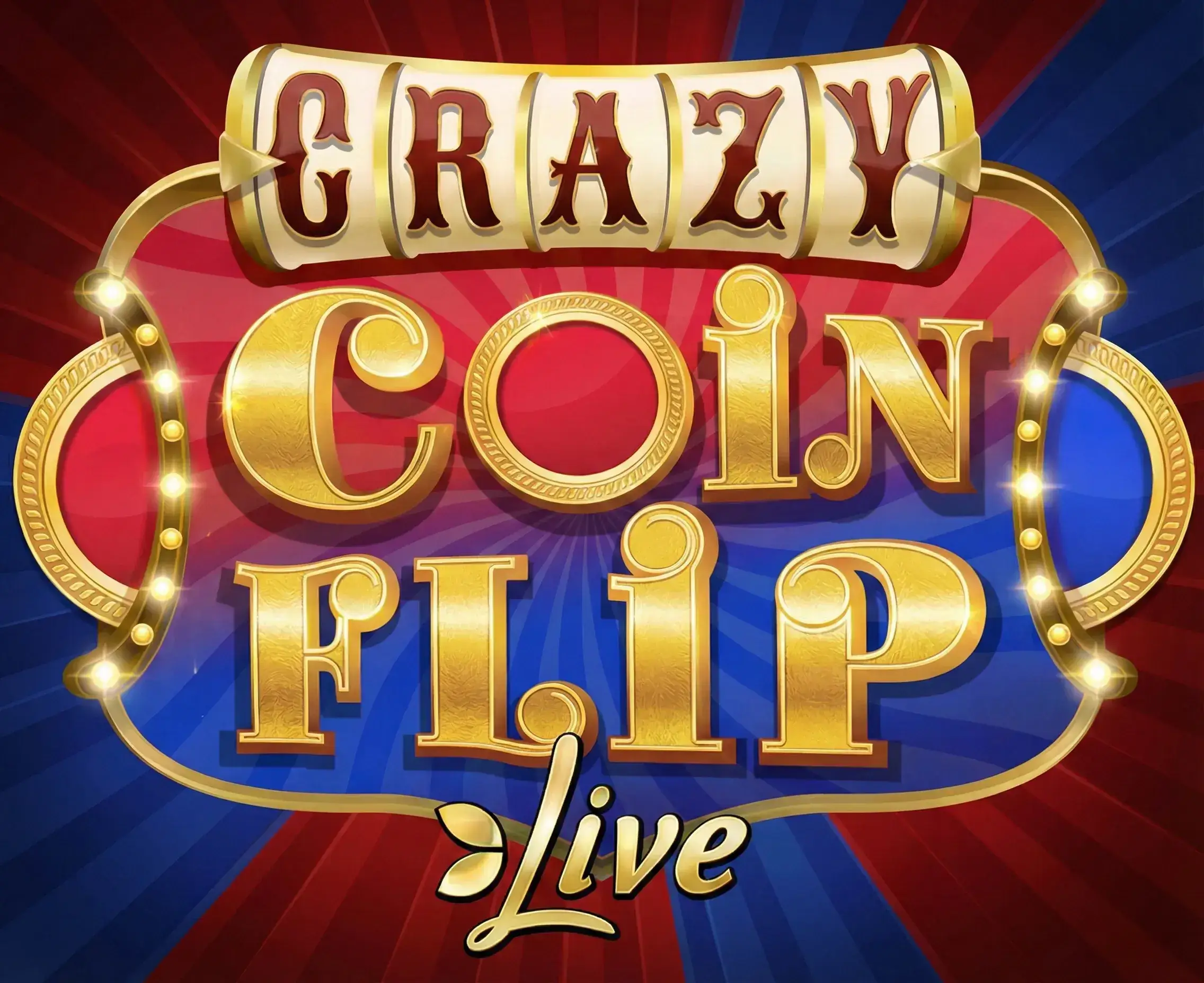 Logo Coin Flip Crazy Time - cervena a modra minca