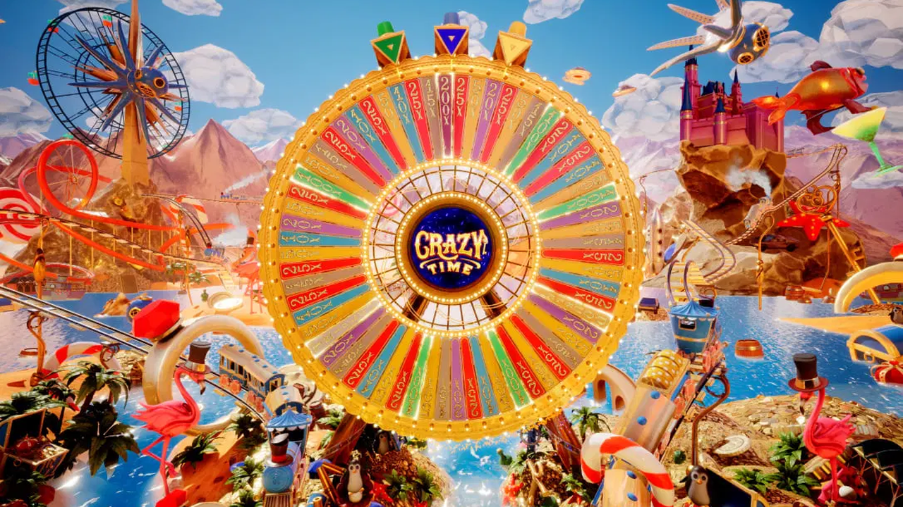 Crazy Time koleso live hra segmenty výhra Evolution Gaming